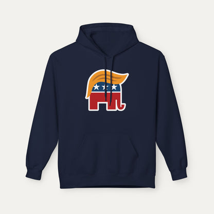 Orange Man Rad Fleece Unisex Hoodie