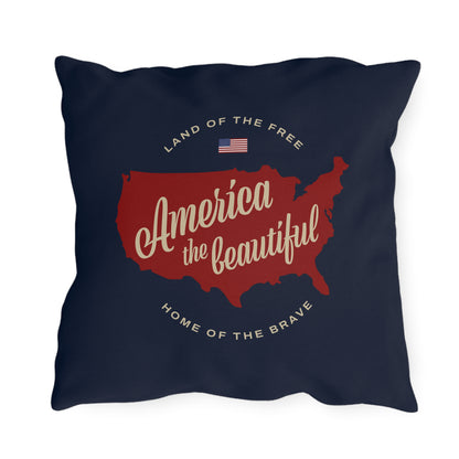 America the Beautiful Outdoor Pillows