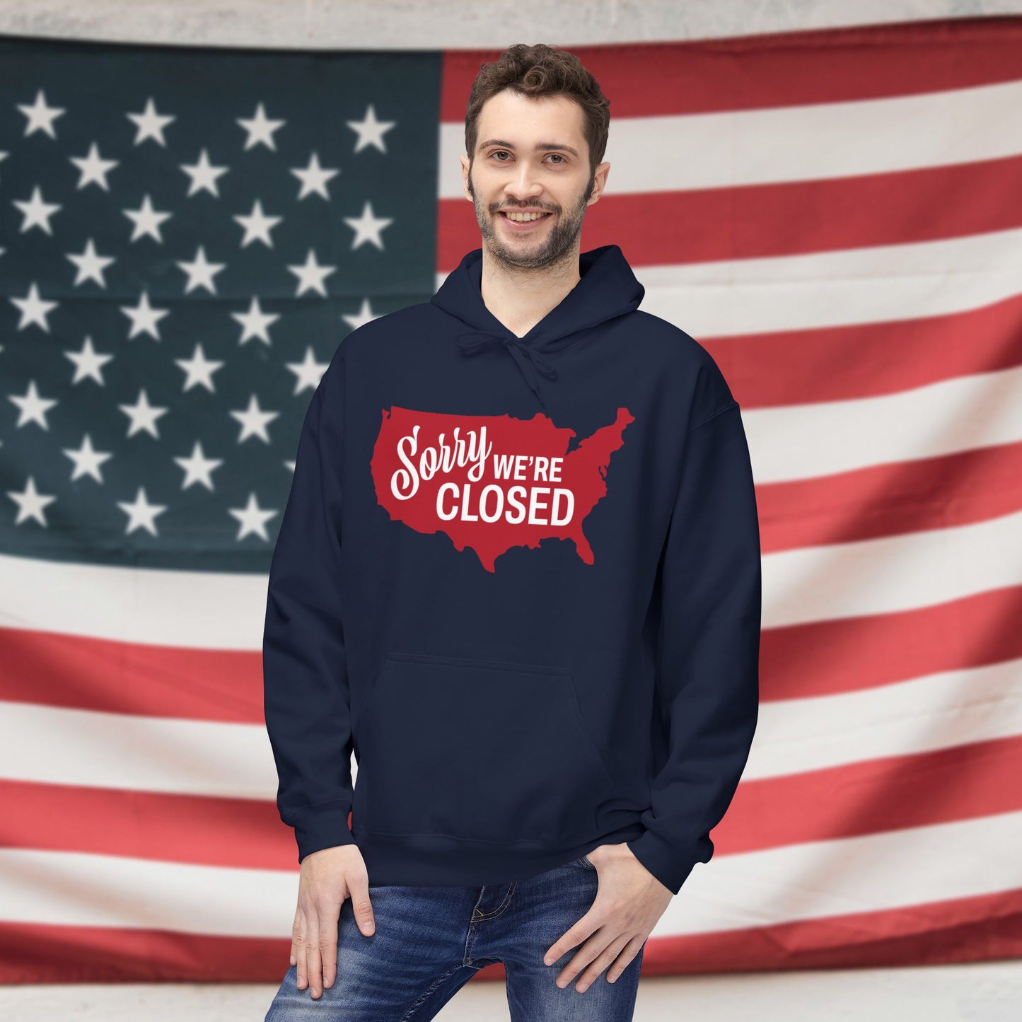 Sorry, We’re Closed Fleece Unisex Hoodie