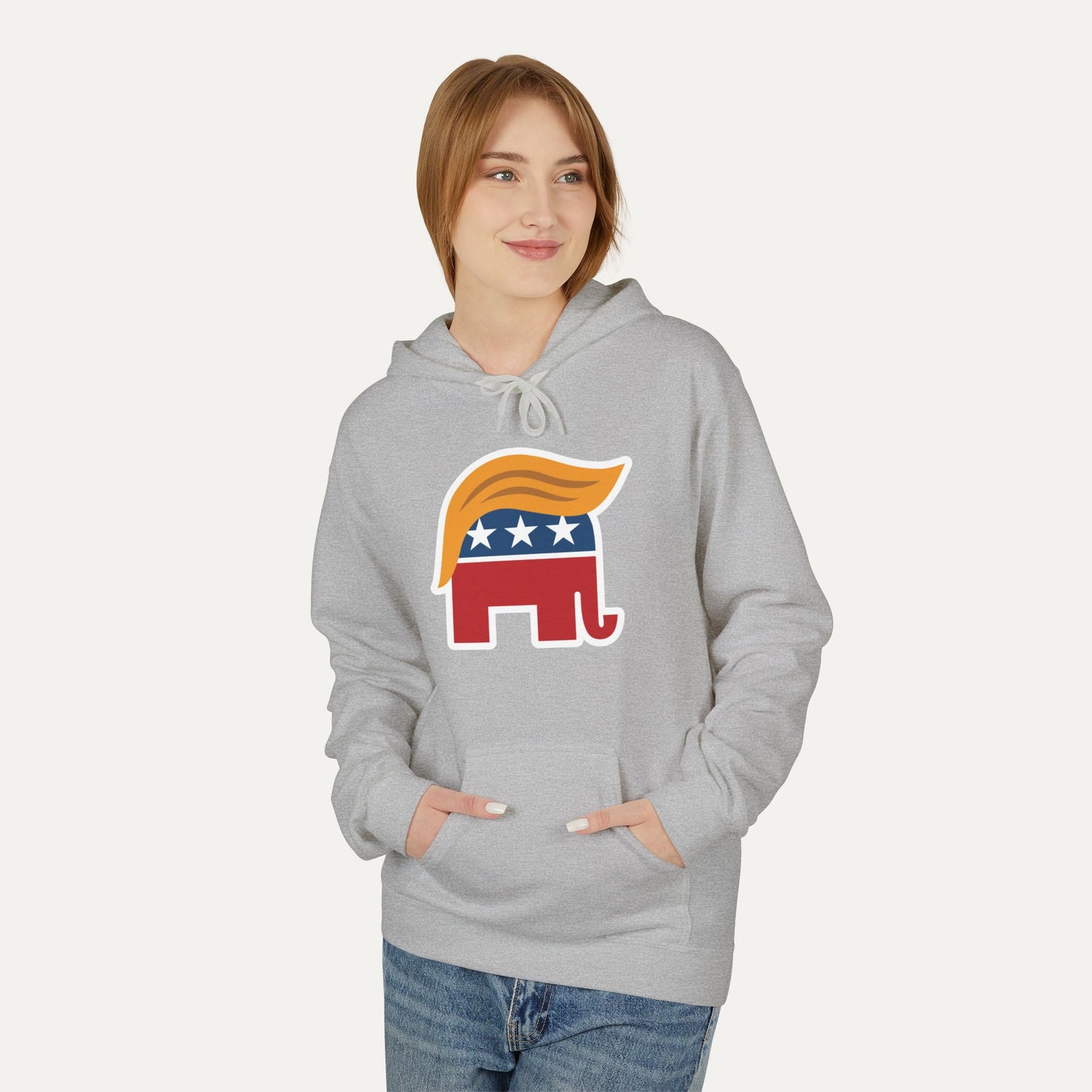 Orange Man Rad Fleece Unisex Hoodie