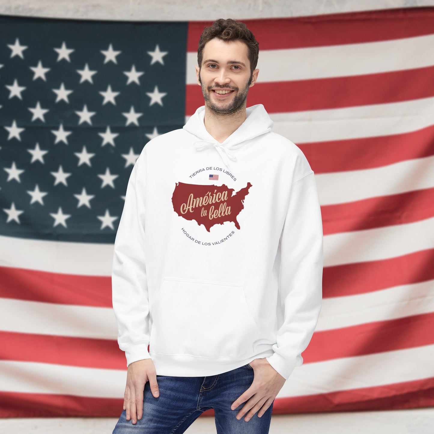 America the Beautiful Fleece Unisex Hoodie (Spanish)