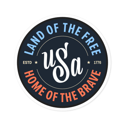 Vintage USA Round Stickers
