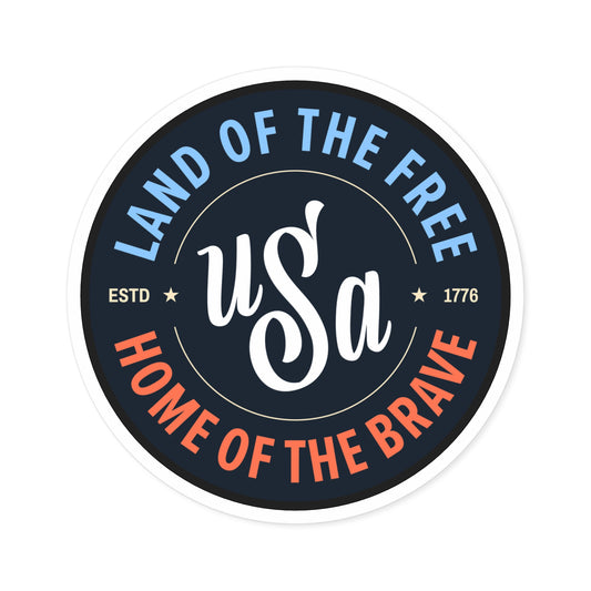 Vintage USA Round Stickers