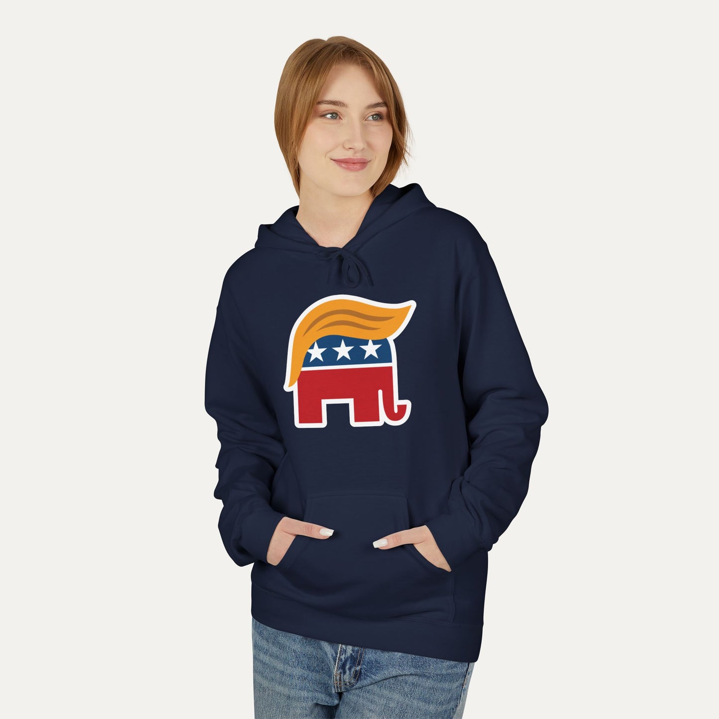 Orange Man Rad Fleece Unisex Hoodie
