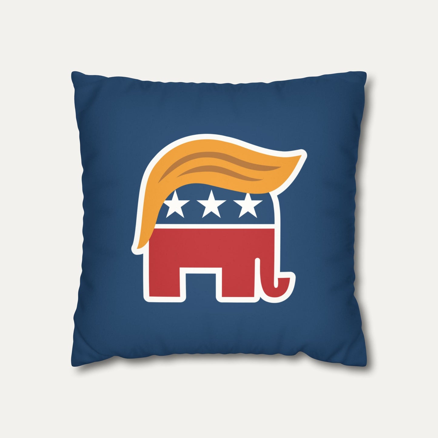 Orange Man Rad Faux Suede Pillowcase (Blue)