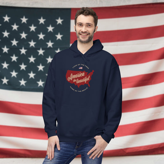 America the Beautiful Fleece Unisex Hoodie
