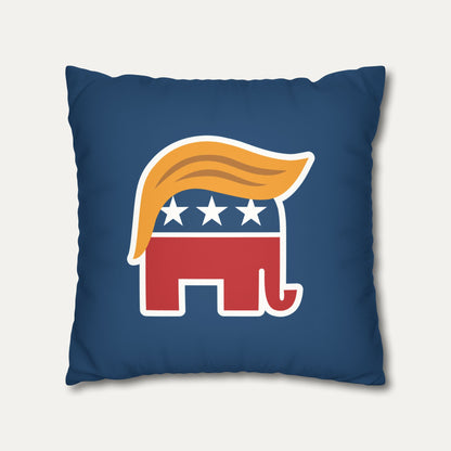 Orange Man Rad Faux Suede Pillowcase (Blue)