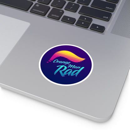 Orange Man Rad Retro Round Stickers