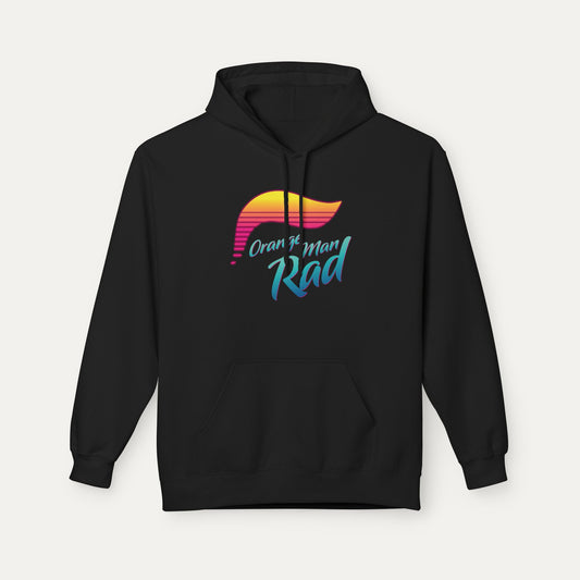 Orange Man Rad Retro Fleece Unisex Hoodie