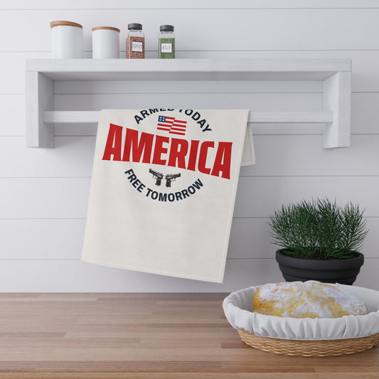 Armed Today, Free Tomorrow Tea Towels (cotton)