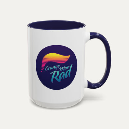 Orange Man Rad Retro 15oz Accent Mug