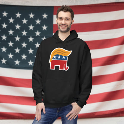 Orange Man Rad Fleece Unisex Hoodie