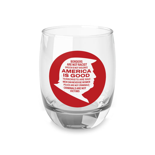 America is Good Whiskey Glass