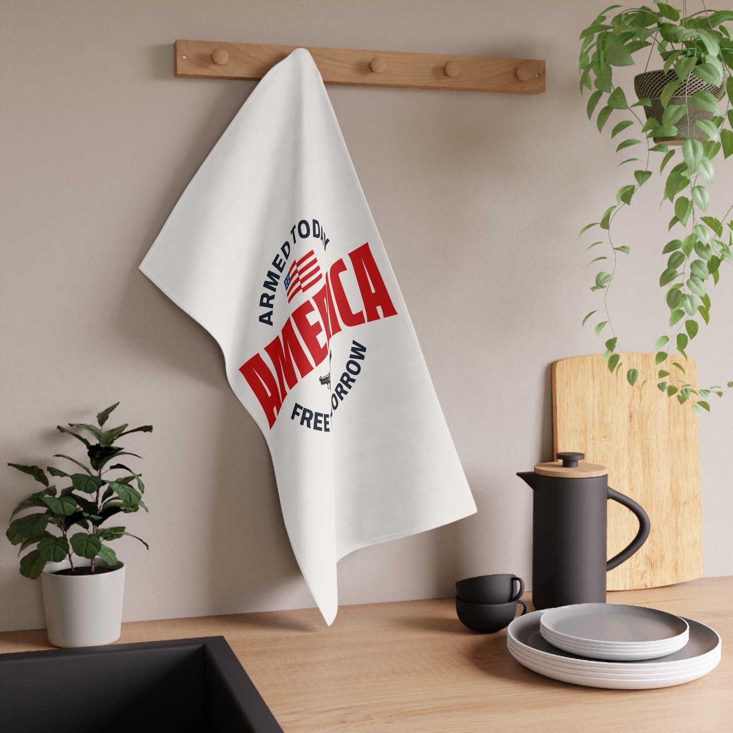 Armed Today, Free Tomorrow Tea Towels (cotton)