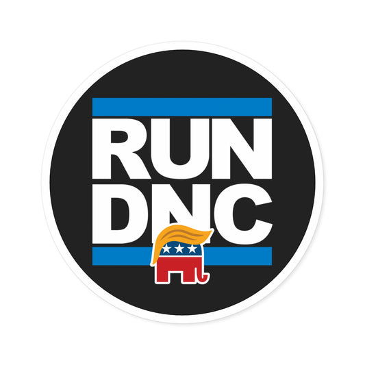 Run, DNC Round Stickers