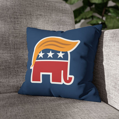 Orange Man Rad Faux Suede Pillowcase (Blue)