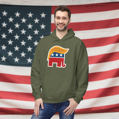 Orange Man Rad Fleece Unisex Hoodie