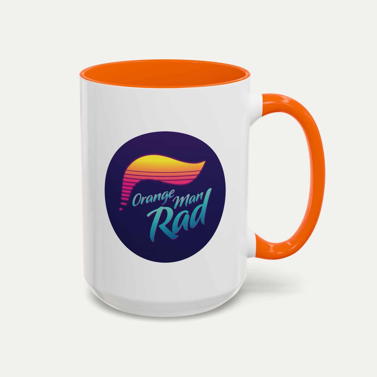 Orange Man Rad Retro 15oz Accent Mug
