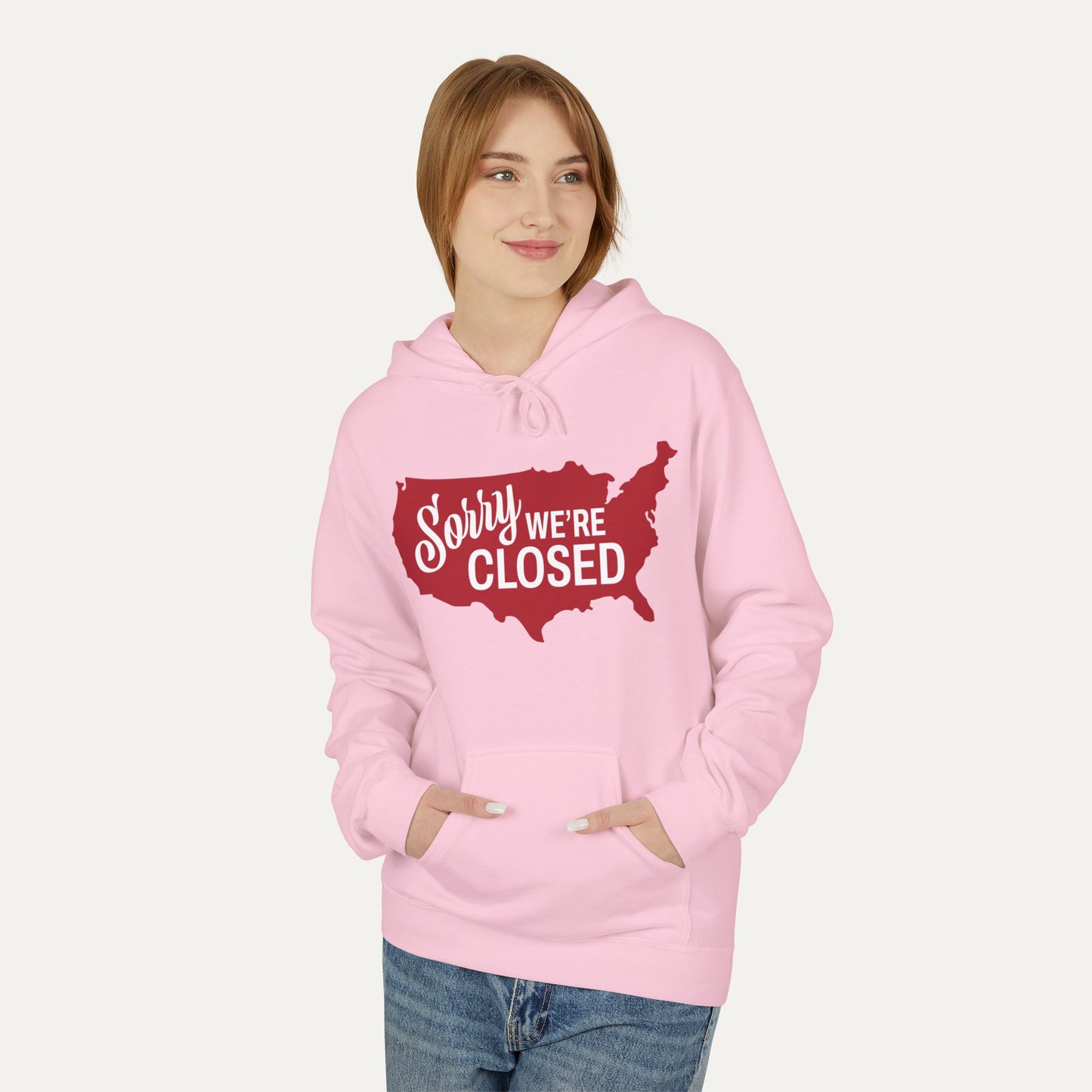 Sorry, We’re Closed Fleece Unisex Hoodie