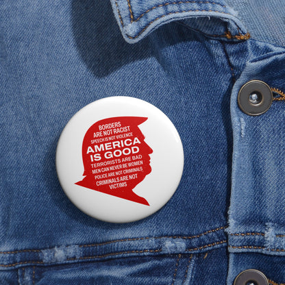 America is Good Pin Button